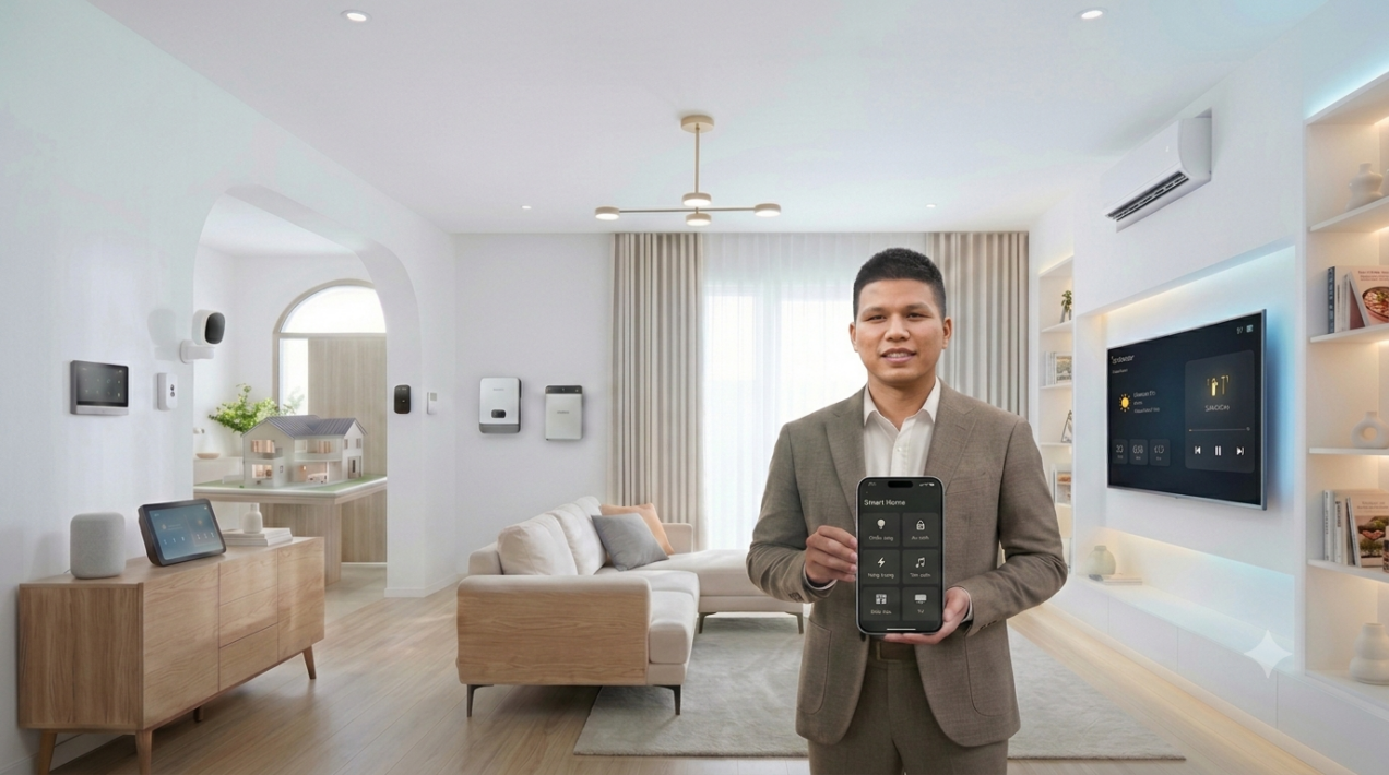 Điều khiển không gian sống trọn vẹn chỉ qua một chạm trên điện thoại
